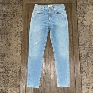 Agolde Sophie Mid Rise Skinny Ankle Jean Thriller